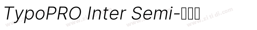 TypoPRO Inter Semi字体转换